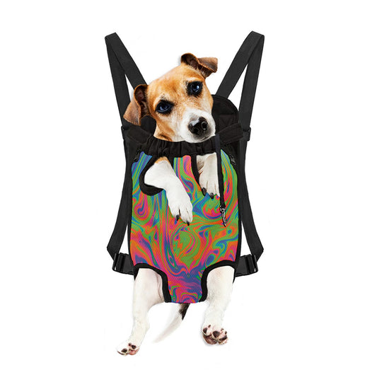 Psychedelic Bubble Print Pet Carrier Backpack