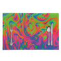 Psychedelic Bubble Print Placemat