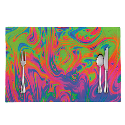 Psychedelic Bubble Print Placemat