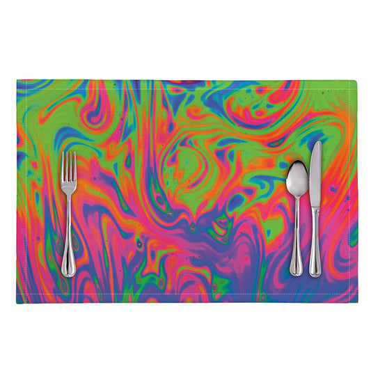Psychedelic Bubble Print Placemat