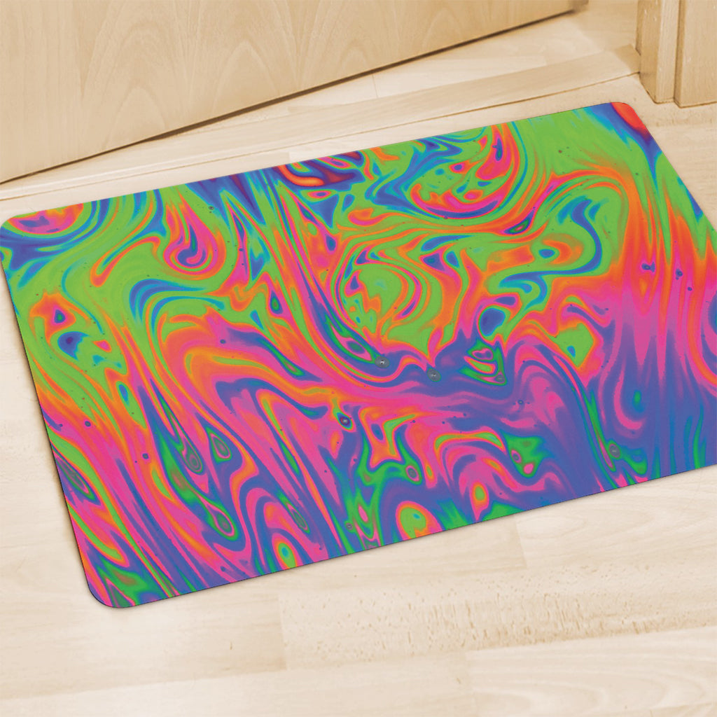 Psychedelic Bubble Print Polyester Doormat