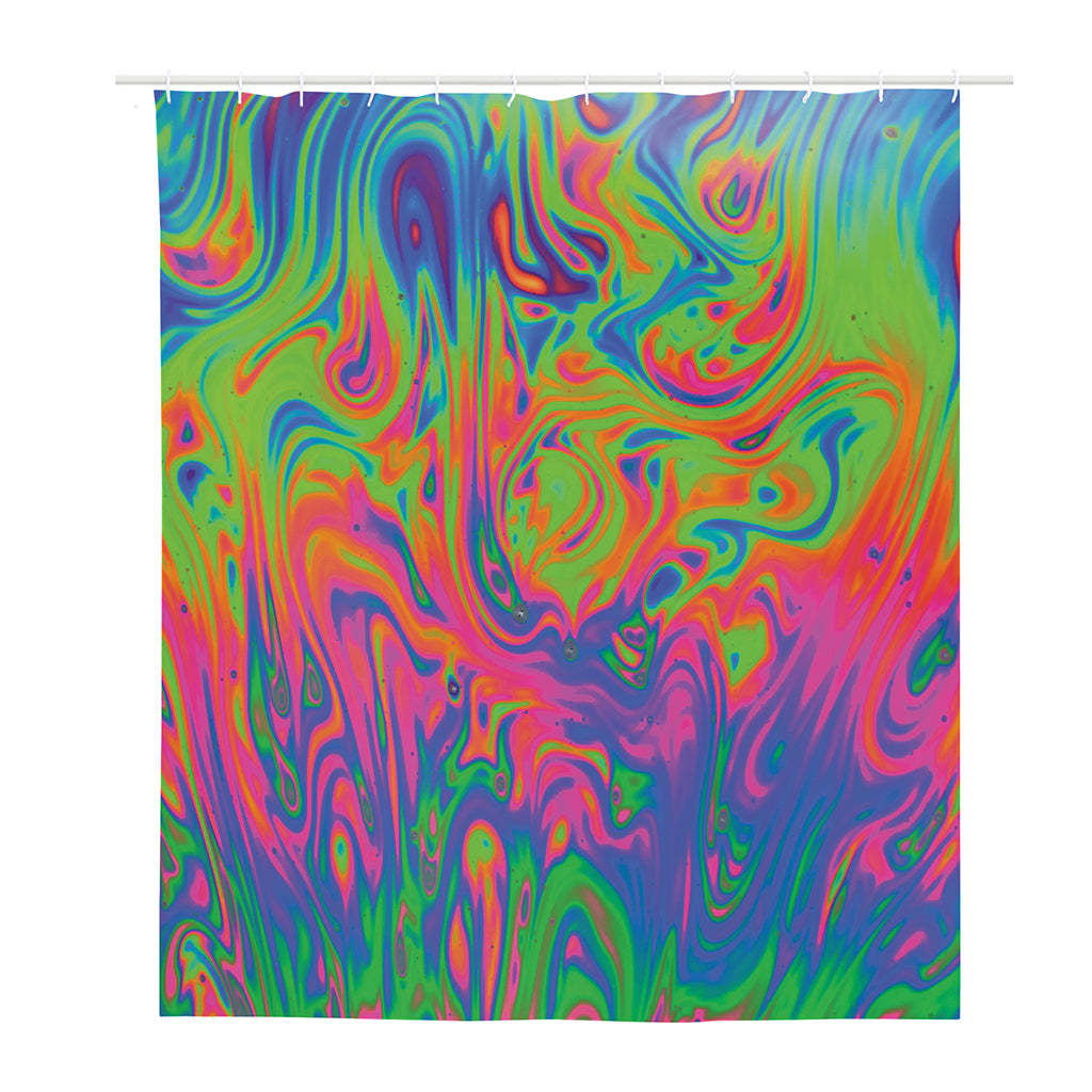 Psychedelic Bubble Print Polyester Shower Curtain