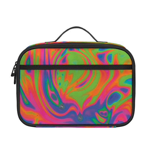 Psychedelic Bubble Print Portable Lunch Bag