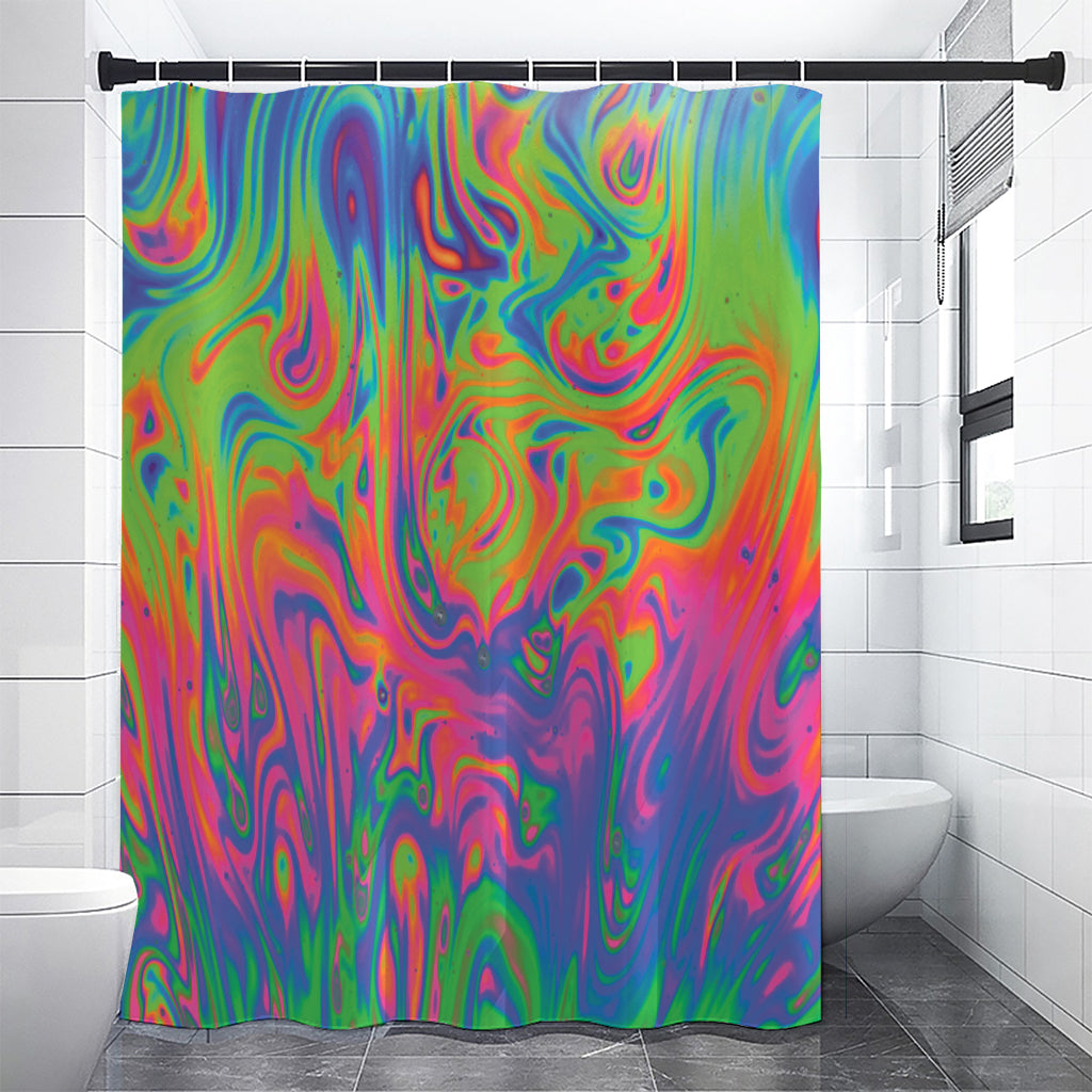 Psychedelic Bubble Print Premium Shower Curtain