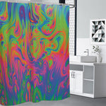 Psychedelic Bubble Print Premium Shower Curtain