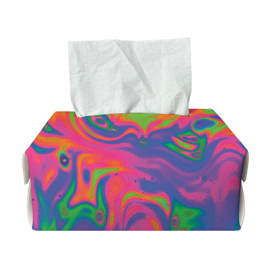Psychedelic Bubble Print Rectangle Tissue Box Cover