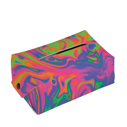 Psychedelic Bubble Print Rectangle Tissue Box Cover