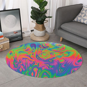 Psychedelic Bubble Print Round Rug