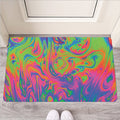 Psychedelic Bubble Print Rubber Doormat