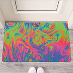 Psychedelic Bubble Print Rubber Doormat