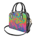 Psychedelic Bubble Print Shoulder Handbag