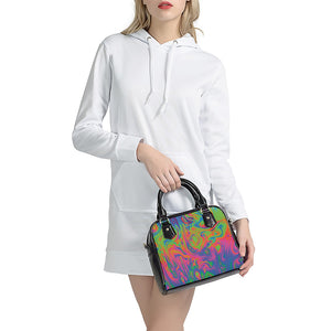 Psychedelic Bubble Print Shoulder Handbag