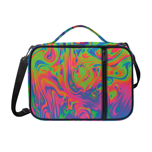 Psychedelic Bubble Print Shoulder Strap Bible Bag