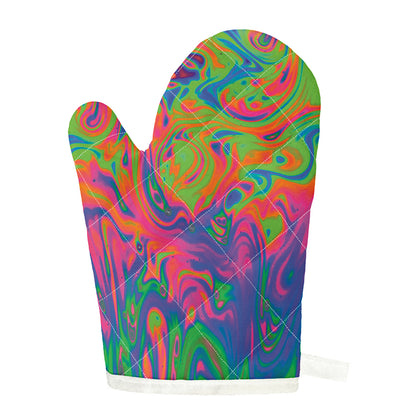 Psychedelic Bubble Print Single Oven Mitt