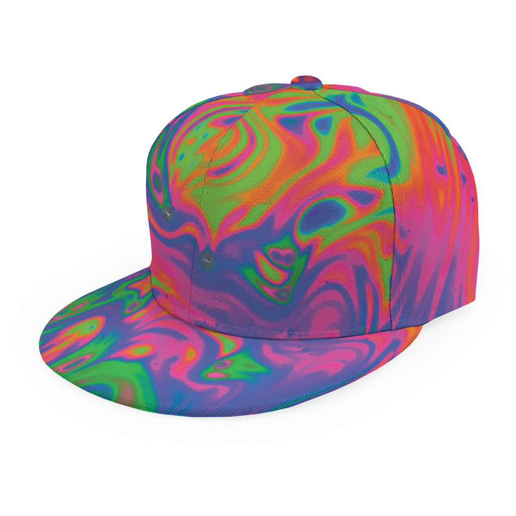 Psychedelic Bubble Print Snapback Cap