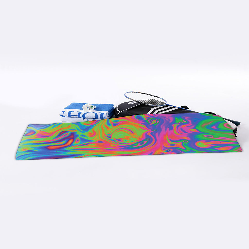 Psychedelic Bubble Print Sports Towel