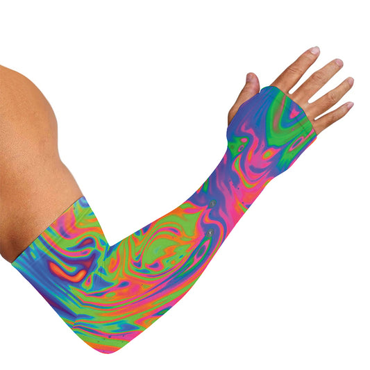 Psychedelic Bubble Print Sun Protection Arm Sleeves