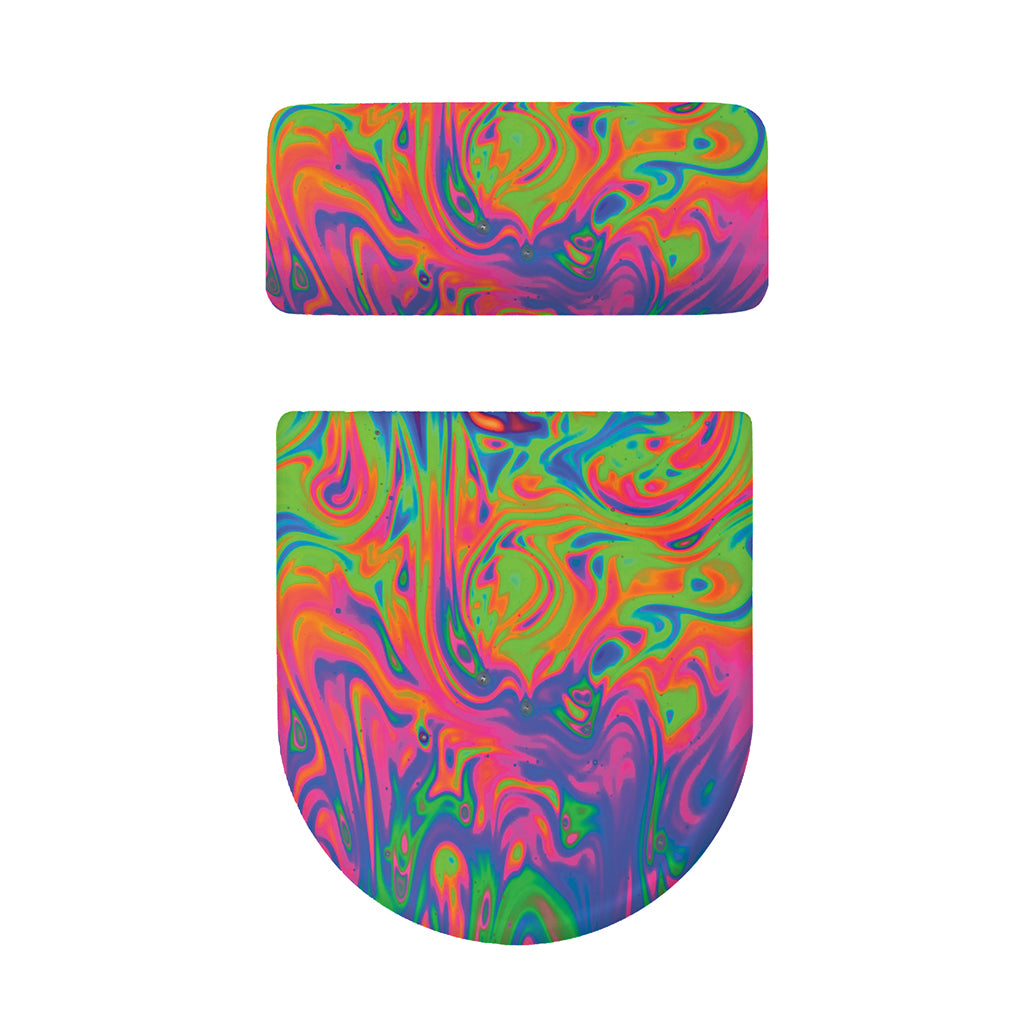 Psychedelic Bubble Print Toilet Lid And Tank Cover Set