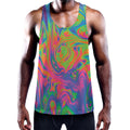 Psychedelic Bubble Print Men's Workout Tank Top