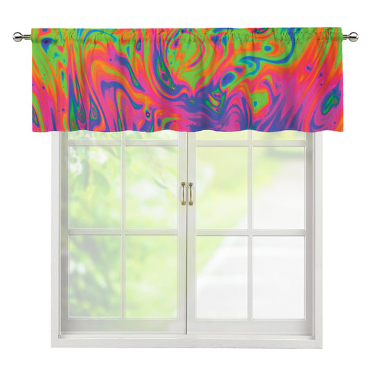 Psychedelic Bubble Print Window Valance