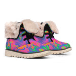 Psychedelic Bubble Print Winter Boots