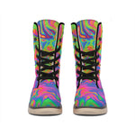 Psychedelic Bubble Print Winter Boots