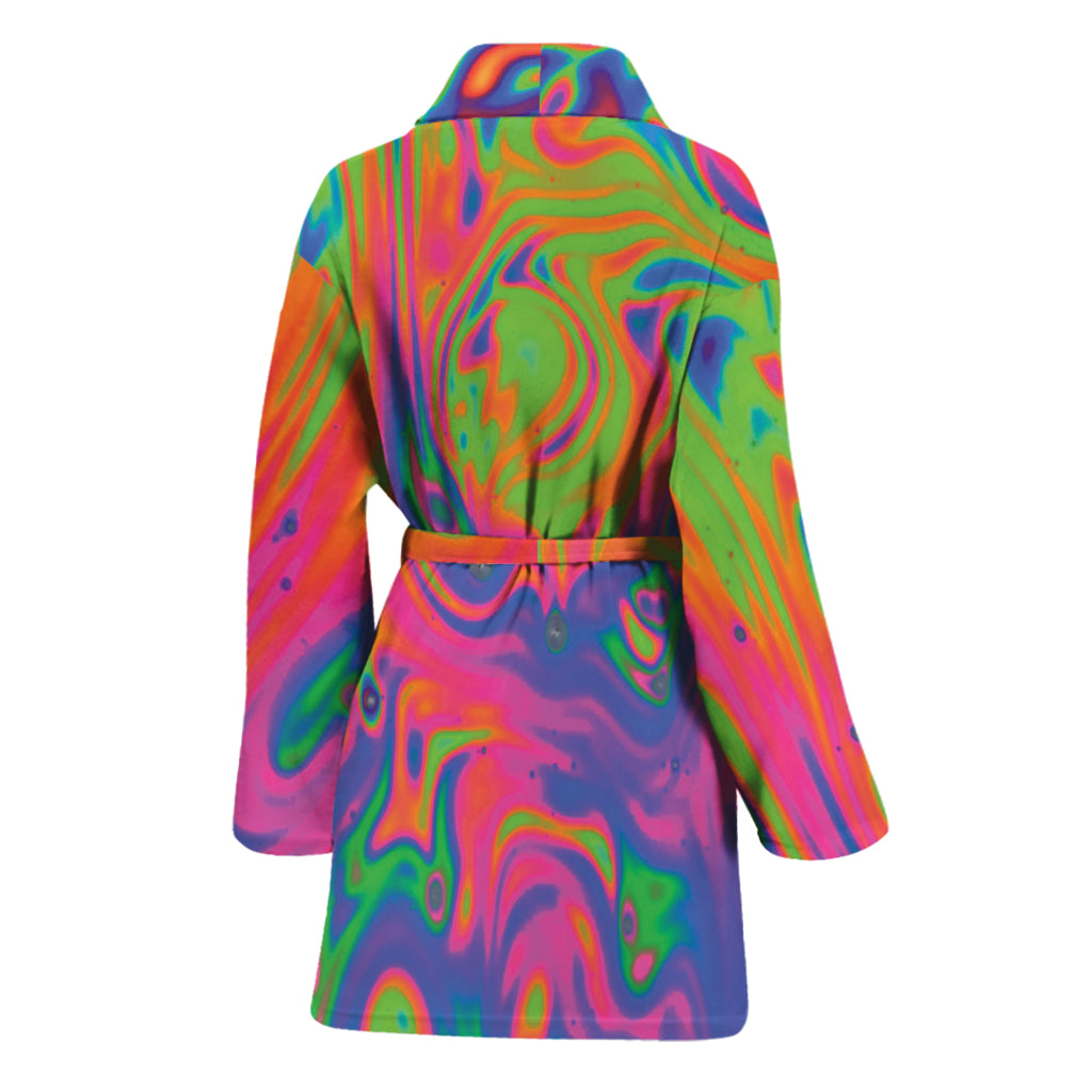 Psychedelic Bubble Print Women's Bathrobe