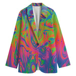 Psychedelic Bubble Print Women's Blazer