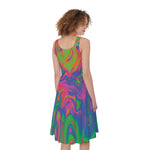 Psychedelic Bubble Print Women's Sleeveless Dress