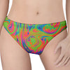 Psychedelic Bubble Print Women's Thong