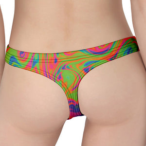 Psychedelic Bubble Print Women's Thong