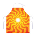 Psychedelic Burning Sun Print Adjustable Apron