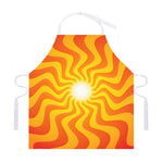 Psychedelic Burning Sun Print Adjustable Apron