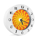 Psychedelic Burning Sun Print Alarm Clock