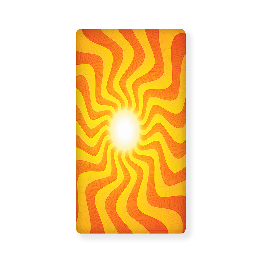 Psychedelic Burning Sun Print Baby Crib Sheet