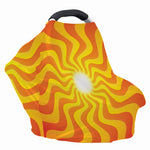 Psychedelic Burning Sun Print Baby Seat Cover
