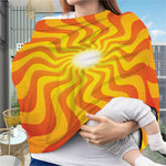 Psychedelic Burning Sun Print Baby Seat Cover