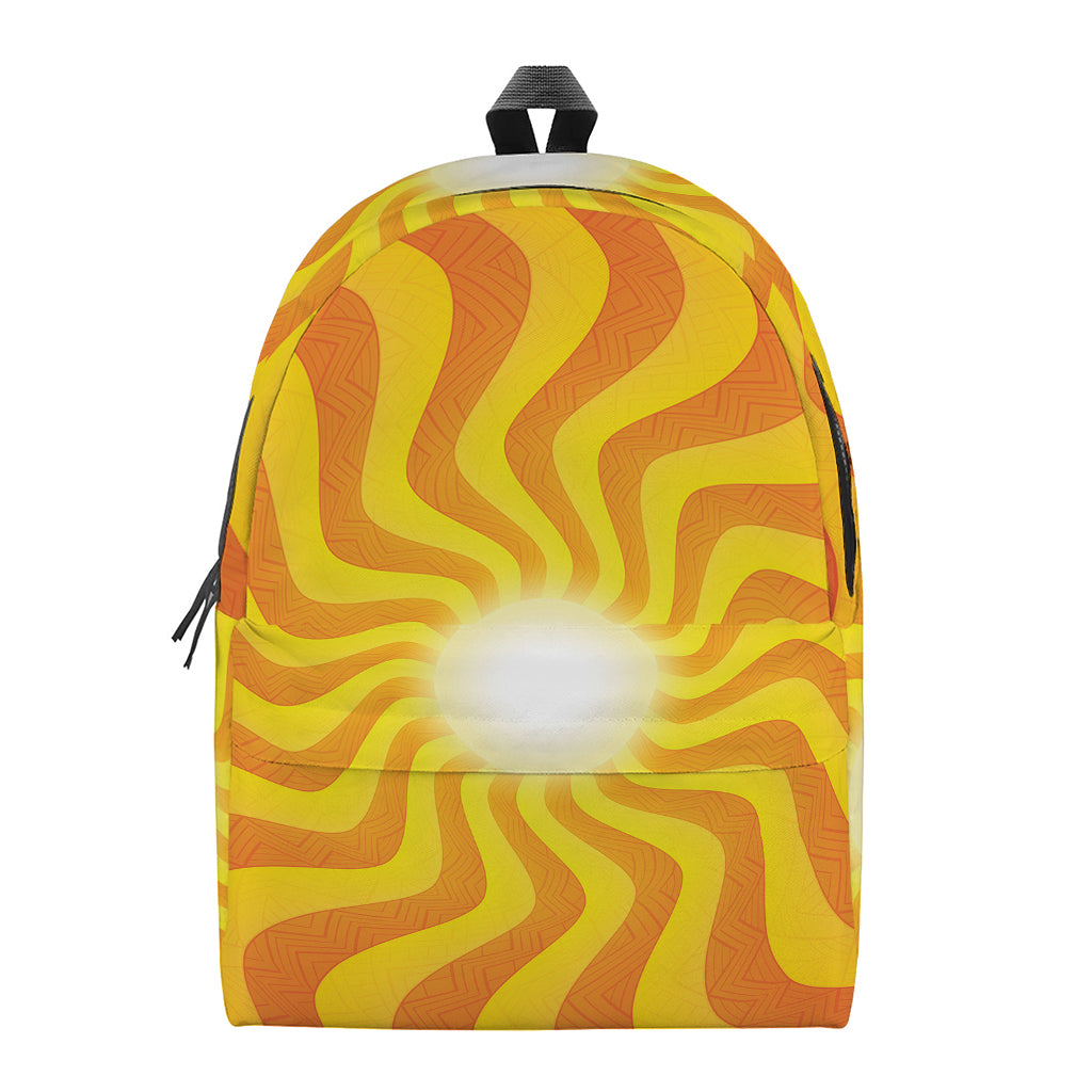 Psychedelic Burning Sun Print Backpack