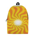 Psychedelic Burning Sun Print School Backpack