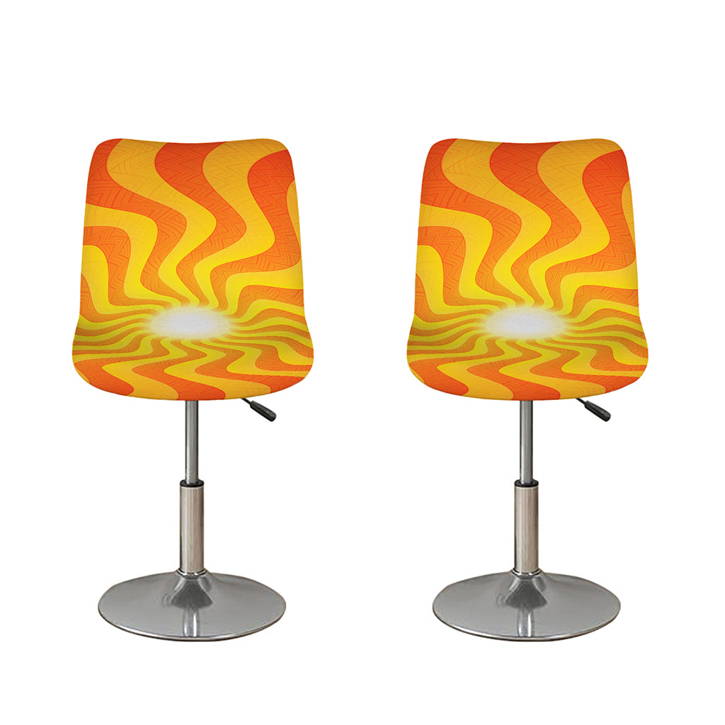 Psychedelic Burning Sun Print Bar Stool Covers