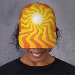 Psychedelic Burning Sun Print Baseball Cap