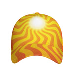 Psychedelic Burning Sun Print Baseball Cap