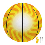 Psychedelic Burning Sun Print Basketball