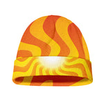 Psychedelic Burning Sun Print Beanie