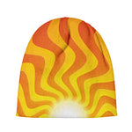 Psychedelic Burning Sun Print Beanie