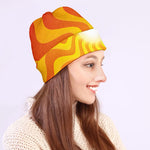 Psychedelic Burning Sun Print Beanie