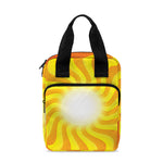 Psychedelic Burning Sun Print Bible Tote Bag