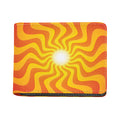 Psychedelic Burning Sun Print Bifold Wallet