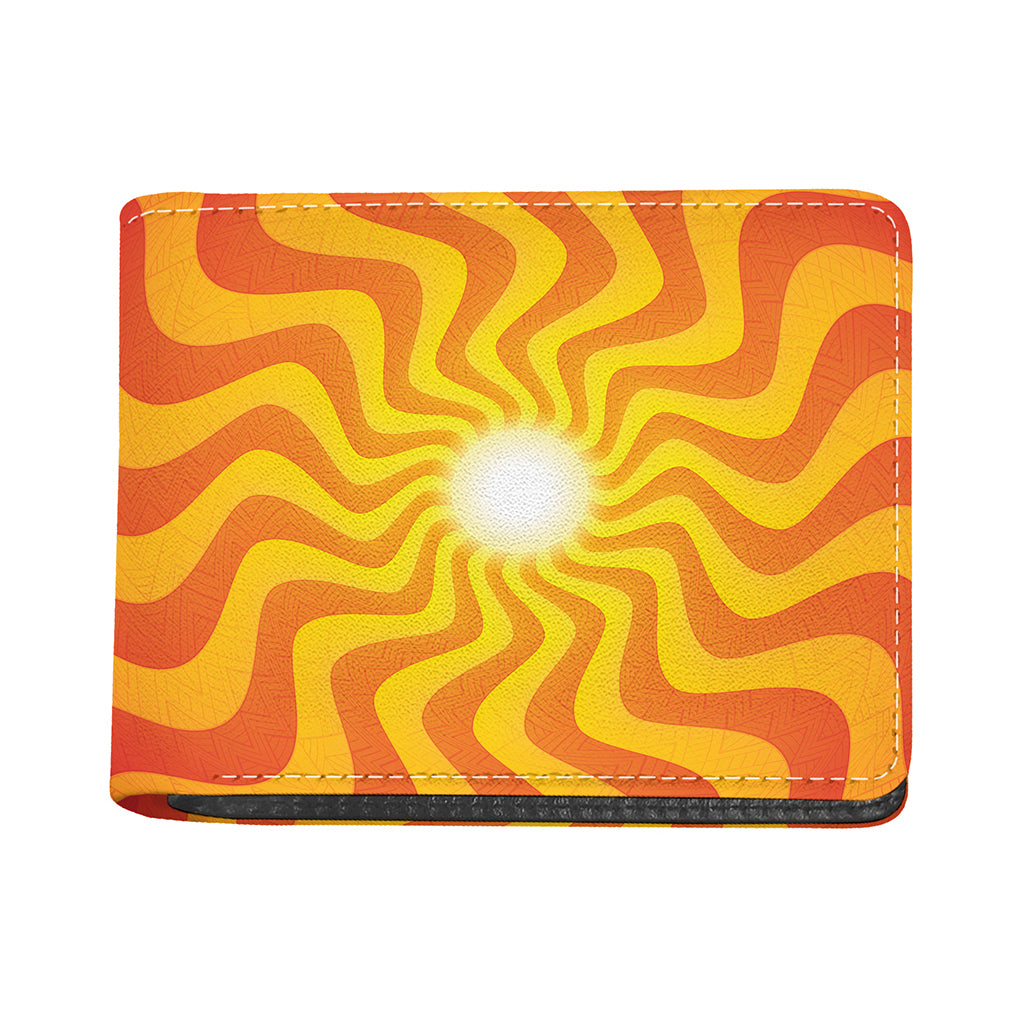 Psychedelic Burning Sun Print Bifold Wallet