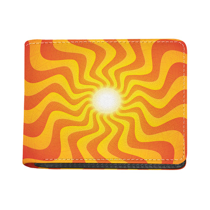 Psychedelic Burning Sun Print Bifold Wallet